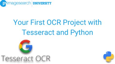 ocr tesseract|Easy Python OCR Project with Tesseract .